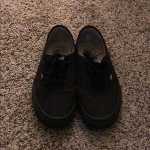All Black Authentic Vans
